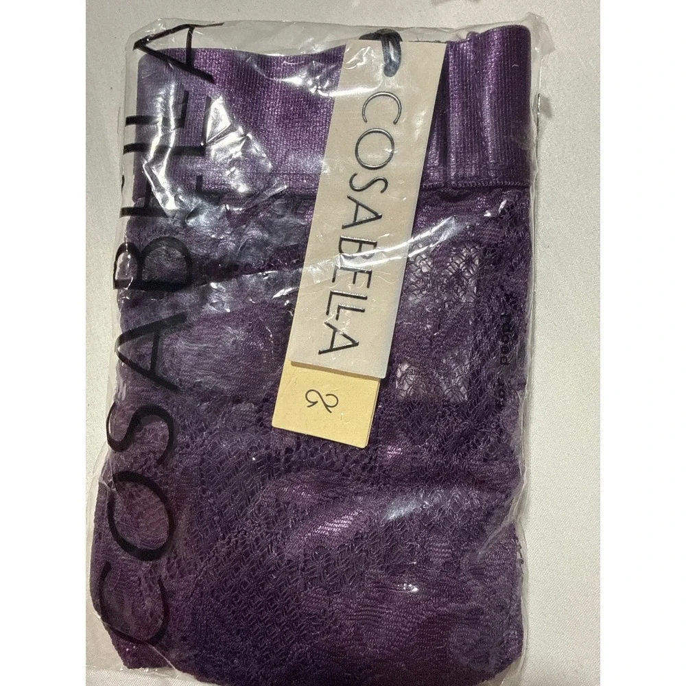 Cosabella Never Say Never Men's Sports Brief Purple Lace Luxury Underwear L